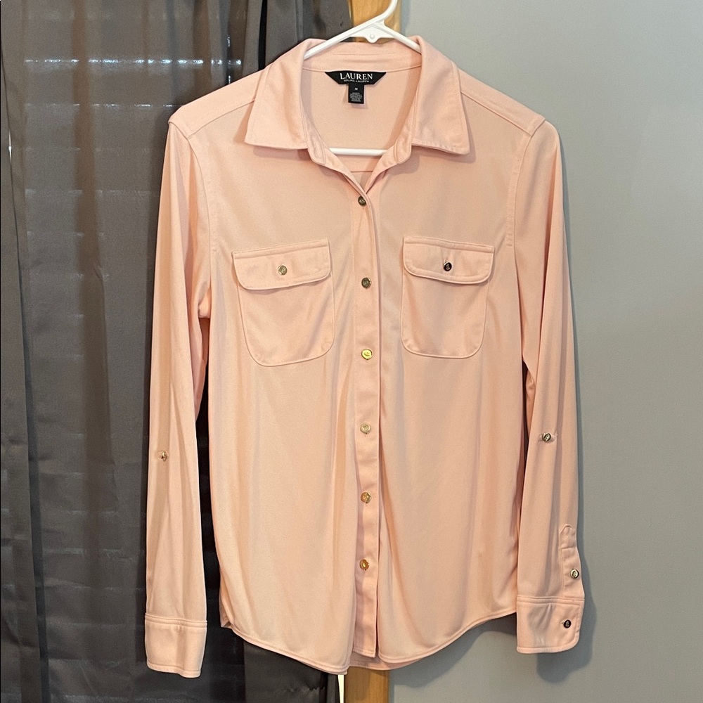 Ralph Lauren Light Pink Button-Down Blouse